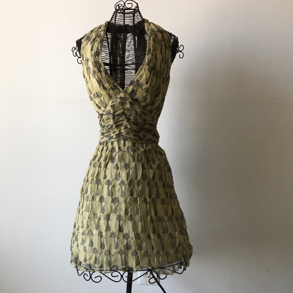 Retro Green Cat Dress 😻